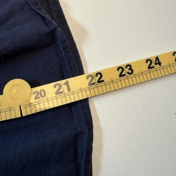 UNIQLO Navy Blue Sleeveless Embroidered Blouse | Size Small Boho - Picture 9 of 9